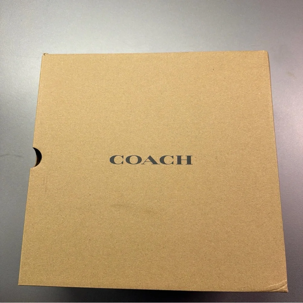 Coach Colson Signature‎ Pull On Boot Men's Size 9B Leather Ankle Graphite/Black